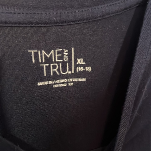 Navy blue mid length sleeveless dress. Size XL. Time and Tru brand. - Picture 2 of 5